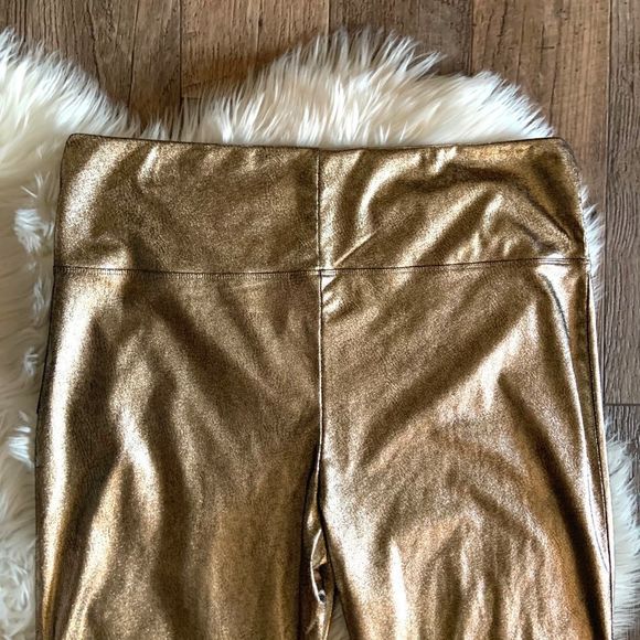 Athena Marie Gold Metallic Wide Leg Pants - Picture 6 of 7